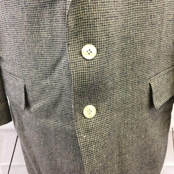 Savile Row Suit Jacket Blazer Sports Coat Mens 44R Gray 6 Pocket Saville - Picture 10 of 10